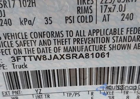 2025 Ford Maverick Xlt z USA, uszkodzony, nr VIN 3FTTW8JAXSRA81061